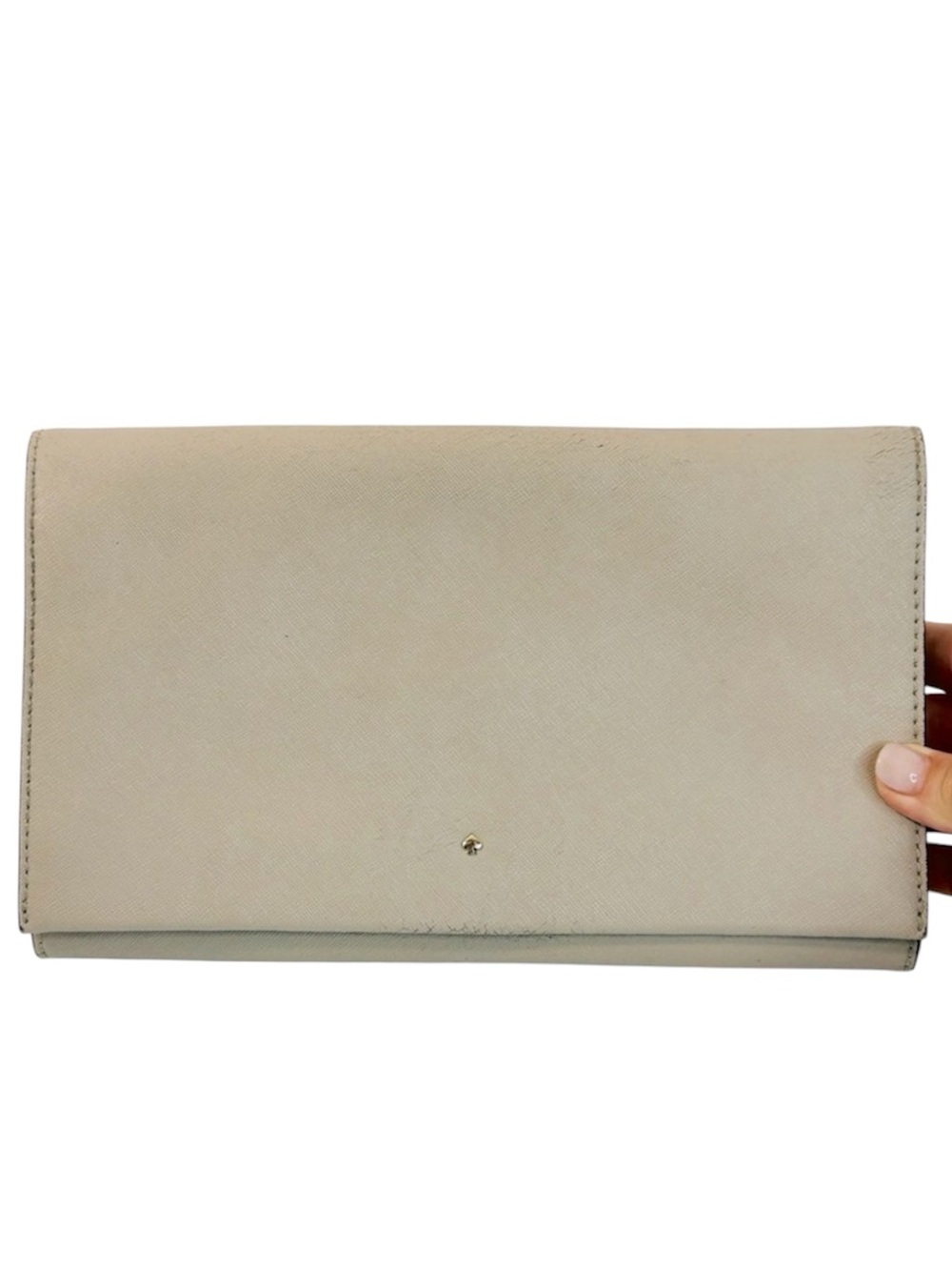 Kate Spade Cali Cedar Street Crisp Linen Leather Crossbody Clutch Bag NO STRAP